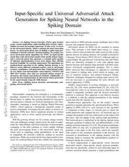 Input-Specific and Universal Adversarial Attack Generation for Spiking Neural Networks in the Spiking Domain