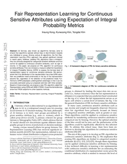 Fair Representation Learning for Continuous Sensitive Attributes using Expectation of Integral Probability Metrics