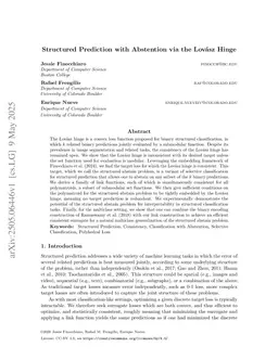 Structured Prediction with Abstention via the Lovász Hinge