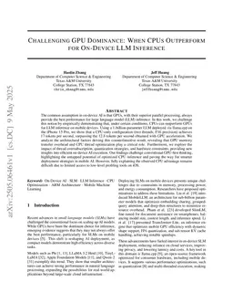 Challenging GPU Dominance: When CPUs Outperform for On-Device LLM Inference