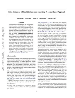 Video-Enhanced Offline Reinforcement Learning: A Model-Based Approach