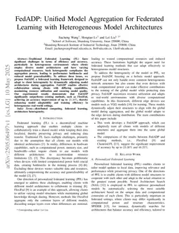 FedADP: Unified Model Aggregation for Federated Learning with Heterogeneous Model Architectures