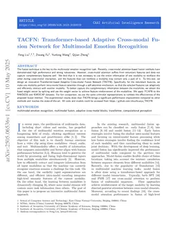 TACFN: Transformer-based Adaptive Cross-modal Fusion Network for Multimodal Emotion Recognition