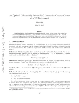 An $\tilde{O}$ptimal Differentially Private Learner for Concept Classes with VC Dimension 1