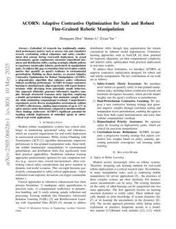 ACORN: Adaptive Contrastive Optimization for Safe and Robust Fine-Grained Robotic Manipulation
