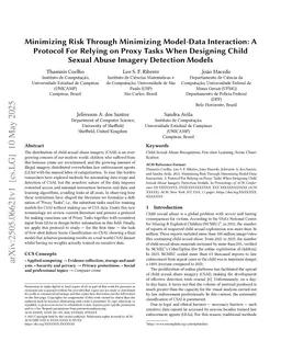 Minimizing Risk Through Minimizing Model-Data Interaction: A Protocol For Relying on Proxy Tasks When Designing Child Sexual Abuse Imagery Detection Models