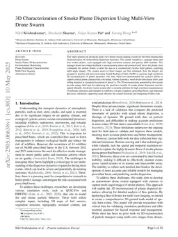 3D Characterization of Smoke Plume Dispersion Using Multi-View Drone Swarm