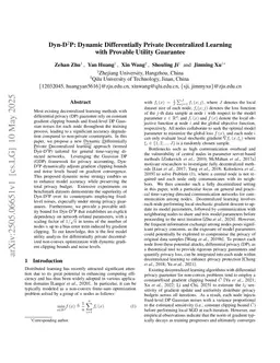 Dyn-D$^2$P: Dynamic Differentially Private Decentralized Learning with Provable Utility Guarantee