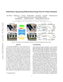 StableMotion: Repurposing Diffusion-Based Image Priors for Motion Estimation