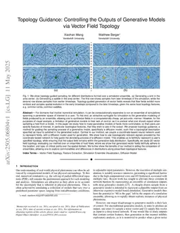 Topology Guidance: Controlling the Outputs of Generative Models via Vector Field Topology