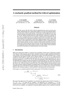 A stochastic gradient method for trilevel optimization