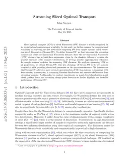 Streaming Sliced Optimal Transport