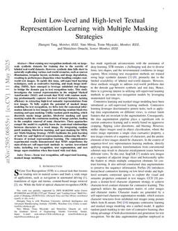 Joint Low-level and High-level Textual Representation Learning with Multiple Masking Strategies