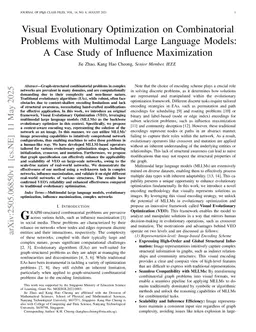 Visual Evolutionary Optimization on Graph-Structured Combinatorial Problems with MLLMs: A Case Study of Influence Maximization