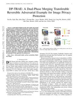 DP-TRAE: A Dual-Phase Merging Transferable Reversible Adversarial Example for Image Privacy Protection