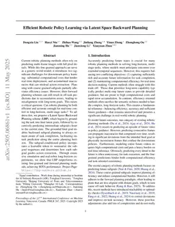 Efficient Robotic Policy Learning via Latent Space Backward Planning