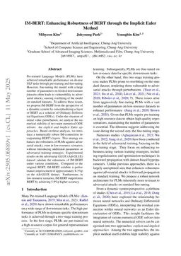 IM-BERT: Enhancing Robustness of BERT through the Implicit Euler Method