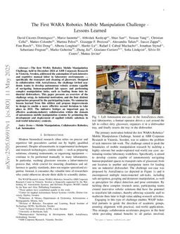 The First WARA Robotics Mobile Manipulation Challenge -- Lessons Learned