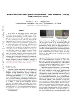 Transformer-Based Dual-Optical Attention Fusion Crowd Head Point Counting and Localization Network