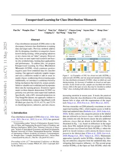 Unsupervised Learning for Class Distribution Mismatch