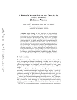 A Formally Verified Robustness Certifier for Neural Networks (Extended Version)