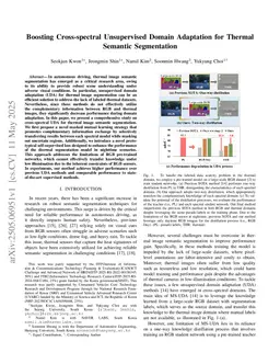 Boosting Cross-spectral Unsupervised Domain Adaptation for Thermal Semantic Segmentation