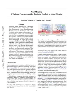 CAT Merging: A Training-Free Approach for Resolving Conflicts in Model Merging