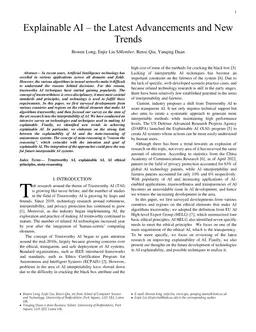 Explainable AI the Latest Advancements and New Trends