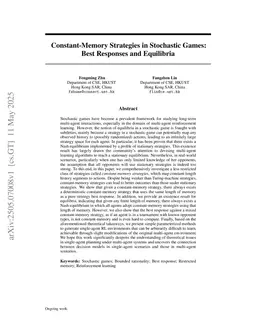 Constant-Memory Strategies in Stochastic Games: Best Responses and Equilibria