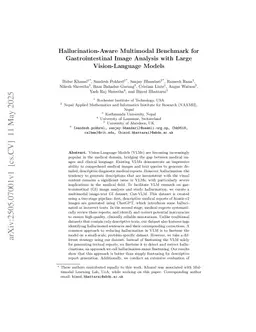 Hallucination-Aware Multimodal Benchmark for Gastrointestinal Image Analysis with Large Vision-Language Models