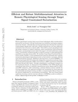Efficient and Robust Multidimensional Attention in Remote Physiological Sensing through Target Signal Constrained Factorization