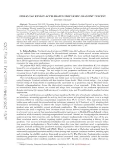 Streaming Krylov-Accelerated Stochastic Gradient Descent