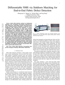 Differentiable NMS via Sinkhorn Matching for End-to-End Fabric Defect Detection