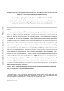 Depth-Sensitive Soft Suppression with RGB-D Inter-Modal Stylization Flow for Domain Generalization Semantic Segmentation