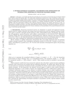 A Sparse Bayesian Learning Algorithm for Estimation of Interaction Kernels in Motsch-Tadmor Model