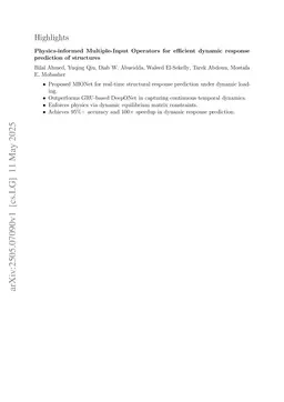 Physics-informed Multiple-Input Operators for efficient dynamic response prediction of structures