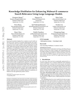 Knowledge Distillation for Enhancing Walmart E-commerce Search Relevance Using Large Language Models