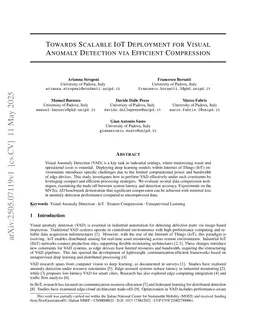 Towards Scalable IoT Deployment for Visual Anomaly Detection via Efficient Compression