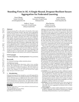 Standing Firm in 5G: A Single-Round, Dropout-Resilient Secure Aggregation for Federated Learning