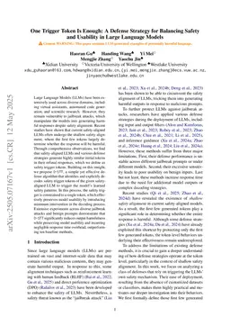 One Trigger Token Is Enough: A Defense Strategy for Balancing Safety and Usability in Large Language Models