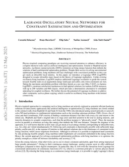 Lagrange Oscillatory Neural Networks for Constraint Satisfaction and Optimization