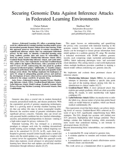 Securing Genomic Data Against Inference Attacks in Federated Learning Environments