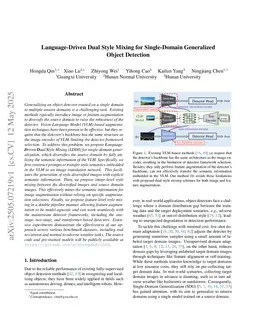 Language-Driven Dual Style Mixing for Single-Domain Generalized Object Detection