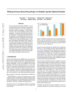 Piloting Structure-Based Drug Design via Modality-Specific Optimal Schedule