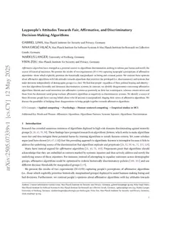 Laypeople's Attitudes Towards Fair, Affirmative, and Discriminatory Decision-Making Algorithms