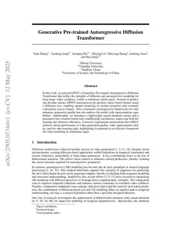 Generative Pre-trained Autoregressive Diffusion Transformer