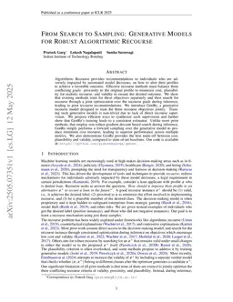 From Search To Sampling: Generative Models For Robust Algorithmic Recourse