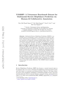 ViMRHP: A Vietnamese Benchmark Dataset for Multimodal Review Helpfulness Prediction via Human-AI Collaborative Annotation