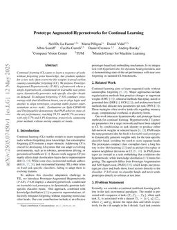 Prototype Augmented Hypernetworks for Continual Learning