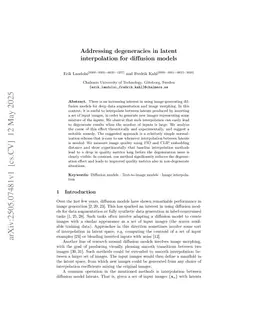 Addressing degeneracies in latent interpolation for diffusion models